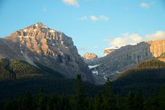 08 Mount Niblock and Popes Peak At Sunrise From Trans Canada Highway Just After Leaving Lake Louise For Yoho